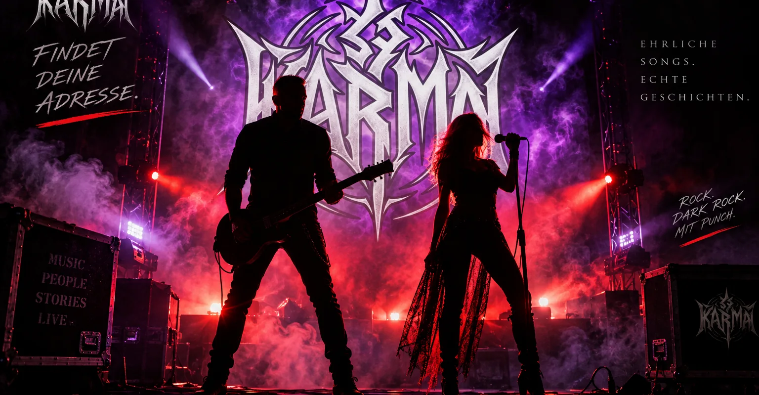 Beispielgrafik einer Karma Liveshow mit Gegenlicht und Nebel